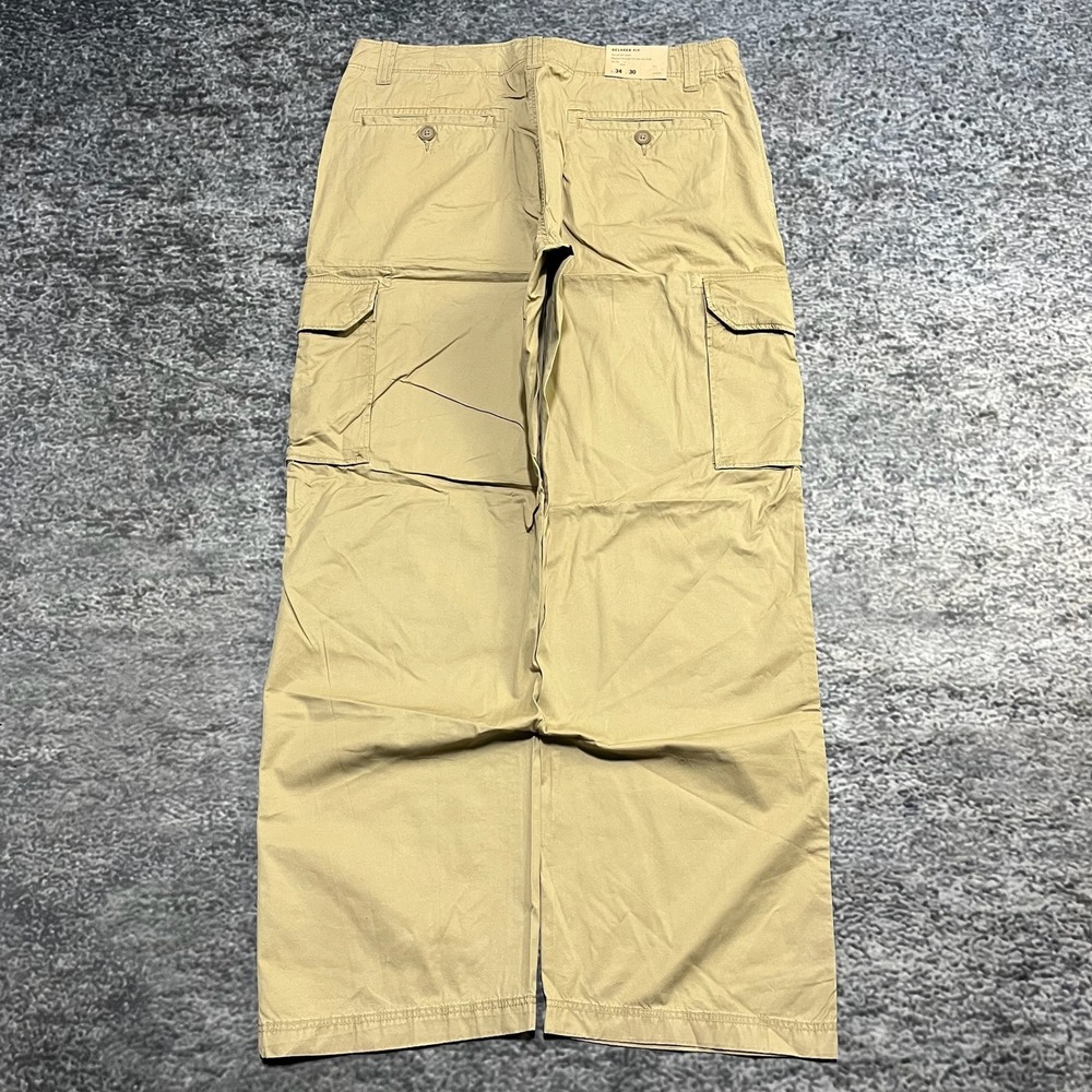 NWT J. Crew Cargo Pants Relaxed Fit Mens 34x30 Tan Ripstop Utility